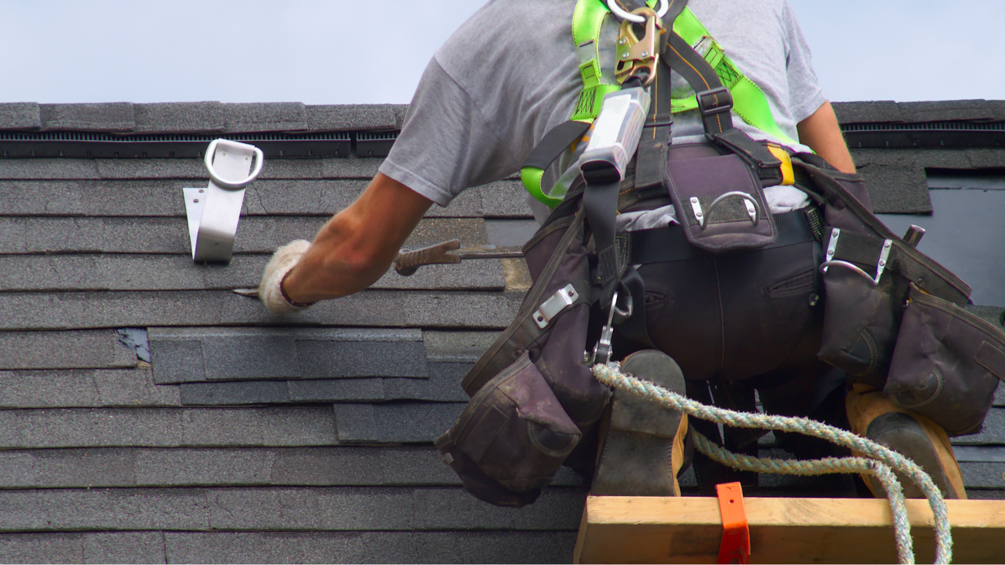 Emergency roof repair Brevard County showing sagging shingles needing attention